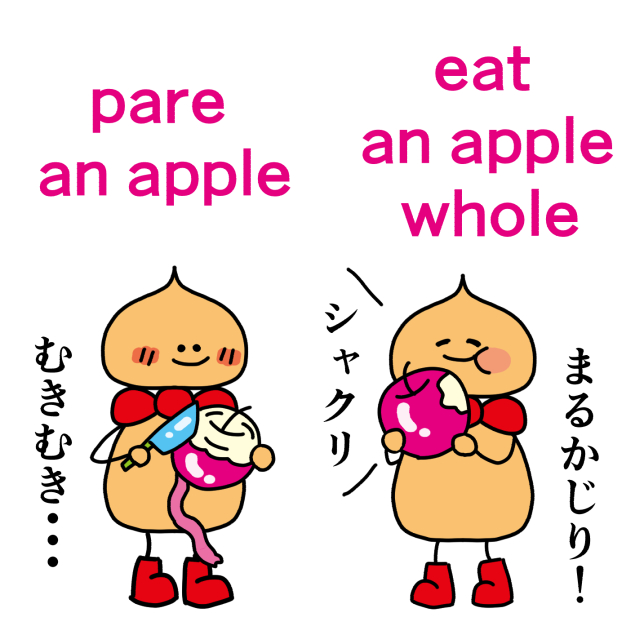 リンゴの食べ方